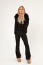 Double Button Cashmere Coat - Black