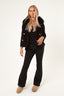 Double Button Cashmere Coat - Black