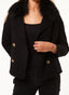 Double Button Cashmere Coat - Black