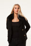 Double Button Cashmere Coat - Black