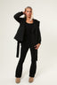 Shawl Collar Cashmere Coat - Black