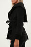 Shawl Collar Cashmere Coat - Black