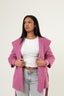 Shawl Collar Cashmere Coat - Pink