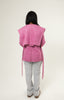 Shawl Collar Cashmere Coat - Pink