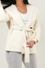 Sjalkrage Cashmere Coat - Hvit