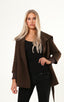 Sjalkrage Cashmere Coat - Brun