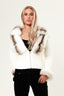 Ivory Fur Cardigan - White